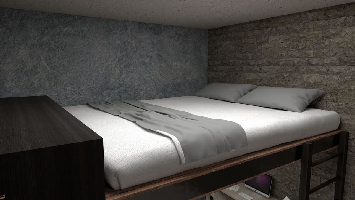 Metal Single Bed (Single · Matte Black)