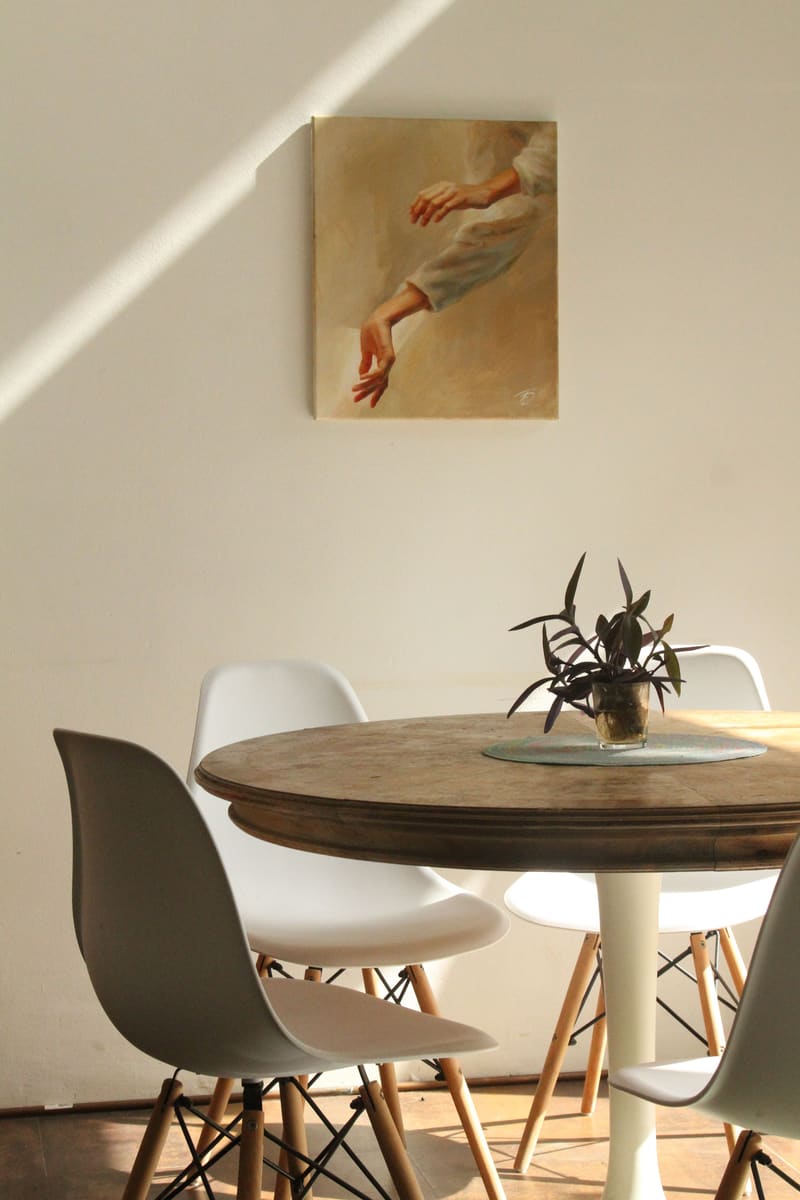 Eight-Seater Dining Table (Walnut · 8 Chairs)