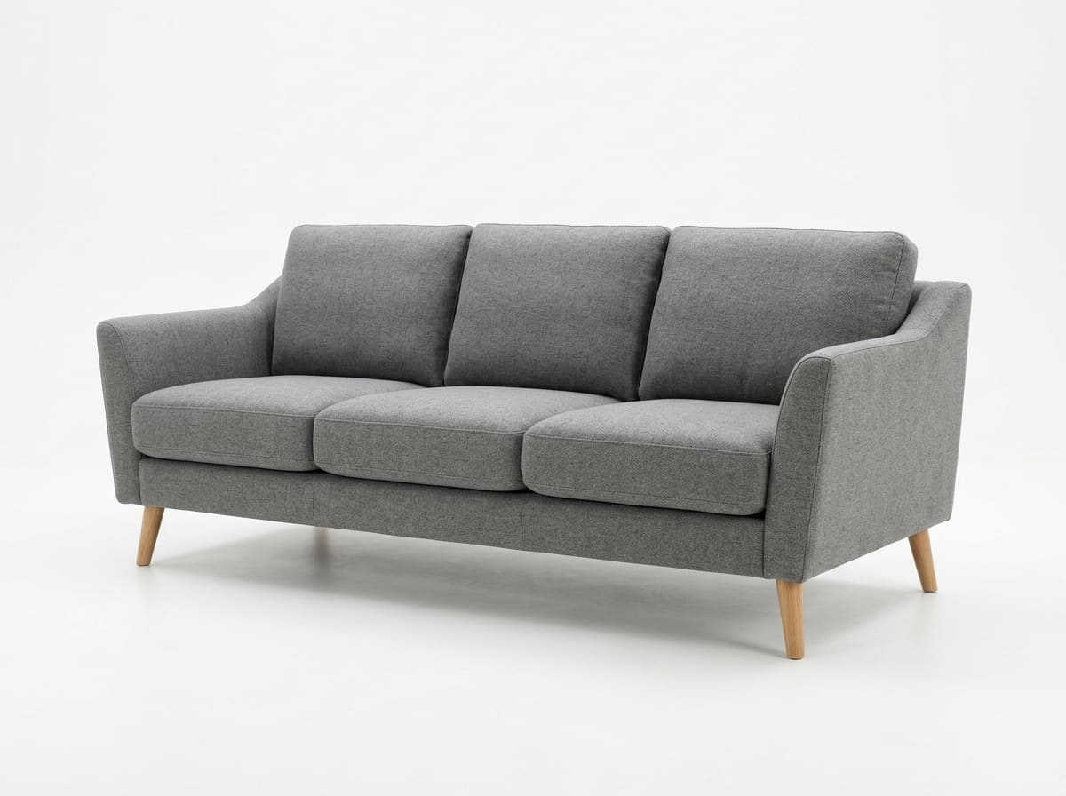Three-Seater Fabric Sofa (Ash Grey · 3 Seater)
